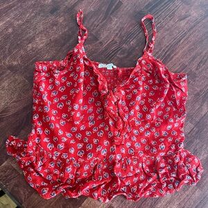 Patrons of Peace Red Floral Camisole